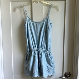 Gap Light Blue Chambray Romper